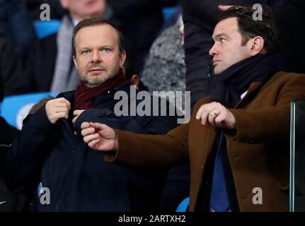 Le directeur général de Manchester United, Ed Woodward, avant le lancement de la coupe de Carabao, demi-finale, deuxième match de match de match de jambes au stade Etihad, Manchester. Banque D'Images