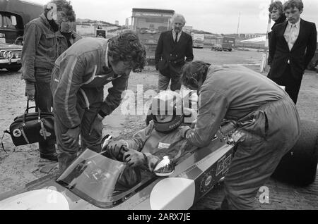 Grand Prix, Zandvoort, entraînement Pendant l'entraînement Date : 16 juin 1971 lieu : Noord-Holland, Zandvoort mots clés : course automobile, circuit de course, voitures de course, courses, entraînement sportif Banque D'Images