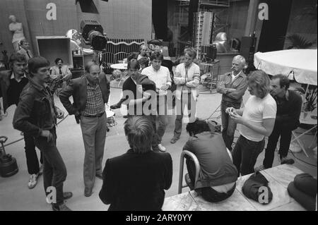 Personnel de radiodiffusion de la grève de douzième aire à Hilversum; aperçu Date : 15 juin 1982 lieu : Hilversum mots clés : grèves Banque D'Images