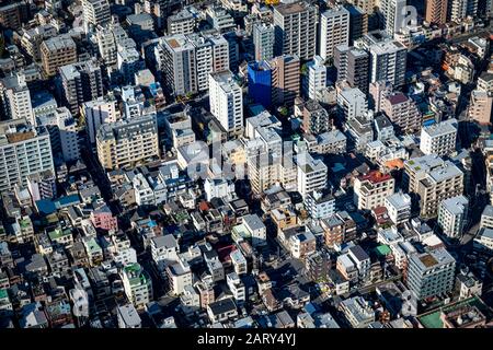 Une vue aérienne de Tokyo, Japon. Banque D'Images