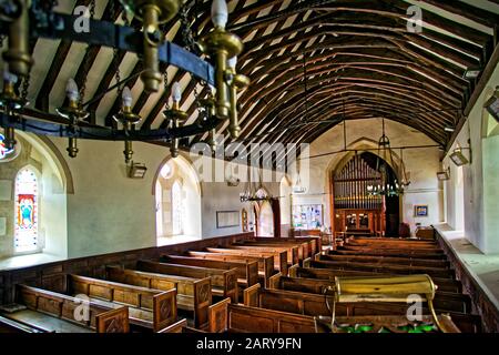 Église d'Ewyas Harold St Michaels, dans la vallée d'or de Herefordshire. Banque D'Images