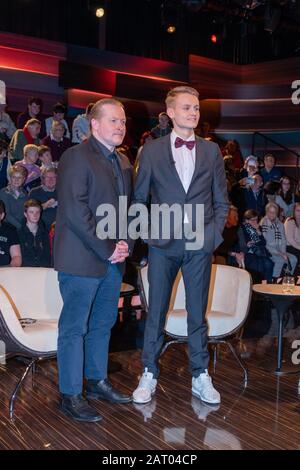 Joey Kelly und Luke Kelly bei der Aufzeichnung der ZDF-Talkshow 'Markus Lanz' im Fernsehmacher Studio auf dem Phoenixhof. Hambourg, 29.01.2020 Banque D'Images