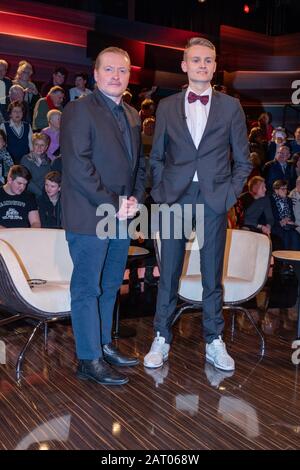 Joey Kelly und Luke Kelly bei der Aufzeichnung der ZDF-Talkshow 'Markus Lanz' im Fernsehmacher Studio auf dem Phoenixhof. Hambourg, 29.01.2020 Banque D'Images