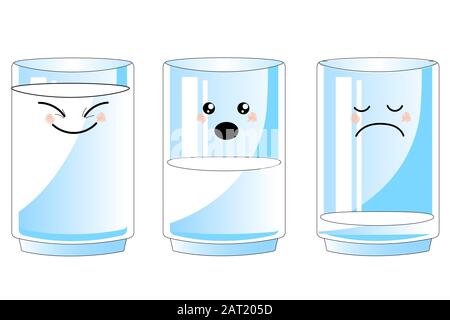 verre d'eau.boire plus d'eau. conception graphique concept des avantages de l'eau potable, raisons de boire de l'eau. Illustration de Vecteur