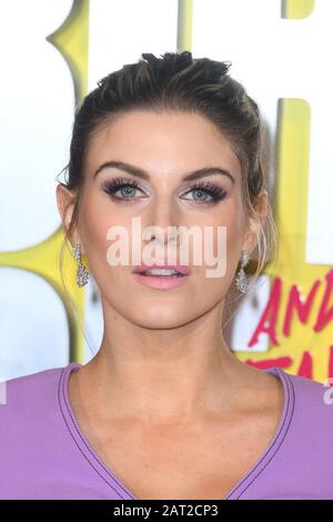 Ashley James assister à la première mondiale des oiseaux de Prey et à l'esmancipation Fantabulé D'Un Harley Quinn, qui se tient au BFI IMAX, Londres. Banque D'Images