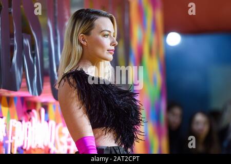 Margot Robbie assister à la première mondiale d'Birds of Prey et à l'esmancipation Fantabule d'Un Harley Quinn, qui se tient au BFI IMAX, Londres. Banque D'Images