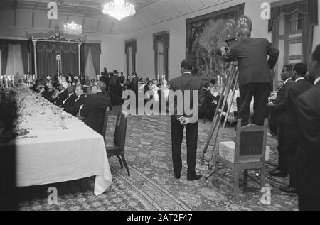 Dîner de gala au dîner de présentation du Palais impérial Date : 24 janvier 1969 mots clés : dîner de gala Banque D'Images