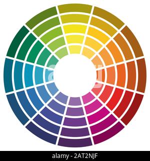 Illustration de la roue des couleurs d'impression avec des couleurs différentes de couleurs dégradées Illustration de Vecteur