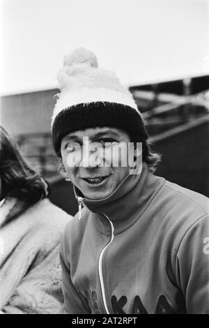 Championnat du monde d'hommes à Heerenveen. Yep Kramer pendant les entraînements préparatoires. Date: 28 Février 1980 Lieu: Friesland, Heerenveen Mots Clés: Patinage, Sports Nom Personnel: Kramer, Yep Banque D'Images