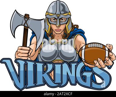 Troie Chevalier Celtique Viking Warrior Football Femme Illustration de Vecteur