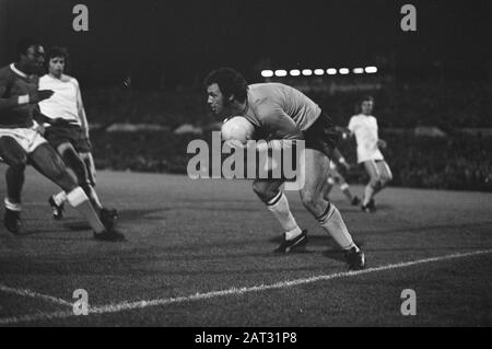 Benfica contre Ajax, résultats 0-0 semi-final Europacoup-I, Jeu Date: 19 avril 1972 lieu: Lisbonne, Portugal mots clés: Sport, football Banque D'Images