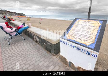 Le prix Blue Flag à Playa de Las Meloneras. Banque D'Images