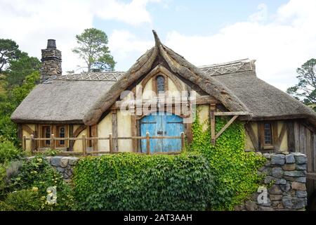 Green Dragon Inn à Matamata Nouvelle-Zélande du film Ensemble du Hobbit Banque D'Images