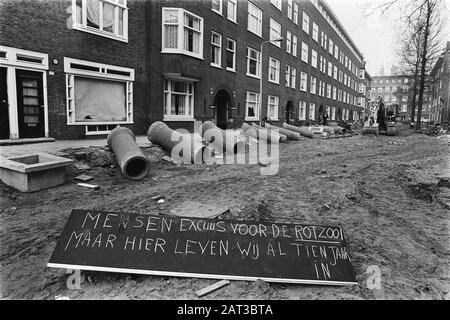 Het Ship (maisons en bloc à Spaarndammerbuurt à Amsterdam) Date : 14 février 1980 lieu : Amsterdam, Noord-Holland mots clés : résidences Banque D'Images