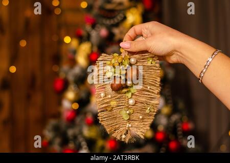 Noël décoration balle faite à la main Banque D'Images