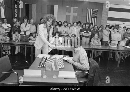 Ibm Chess Tournament, Last Round; Timman (L) Contre Ree Date: 29 Juillet 1978 Mots Clés: Chess Institution Nom: Ibm Banque D'Images