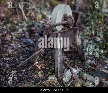 Roue de la pierre d'affûtage Banque D'Images