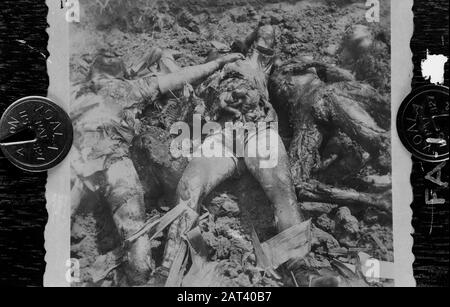 [DLC} A Brûlé chinois/Malang Dans la rue Gadang à Malang (East Jawa) 21 chinois - après avoir été abusé - sont enfermés dans une conserie. Le bâtiment a alors été incendié, donc les Chinois ont été tués dans les flammes. L'auteur principal de ce crime odieux est une certaine Lasmoe, qui, par sa méthode d'intimidation de la population, s'est sentie si sûre qu'il a été laissé à Malang lorsque les troupes néerlandaises ont occupé cette ville. En direction de la population, il a été capturé, de sorte qu'il ne puisse pas échapper à sa justice Annotation: DJK Date: Juillet 1947 lieu: Indonésie, Pays-Bas Indes orientales Banque D'Images