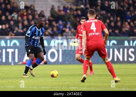 Milan, Italie. 29 janvier 2020 . Coppa Italia . Fc Internazionale Vs Acf Fiorentina. . Romelu Lukaku du FC Internazionale. Banque D'Images