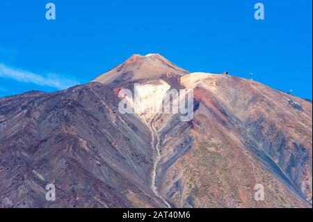 Le sommet du volcan Teide sur l'île des Canaries Tenerife est de 3718 mètres de haut, et la plus haute montagne d'Espagne. Banque D'Images