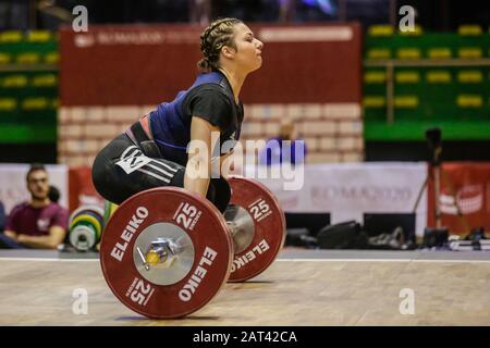 Alessia durante (ita) catégorie 71 kg lors de la coupe du monde IWF Weightlifting 2020, Weightlifting à Rome, Italie, 30 janvier 2020 Banque D'Images