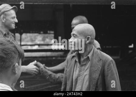 Photo Reportage Palembangs Indonesia (Chinese?) Man Date : Janvier 1947 Lieu : Indonésie, Hollandais East Indies, Palembangs, Sumatra Banque D'Images