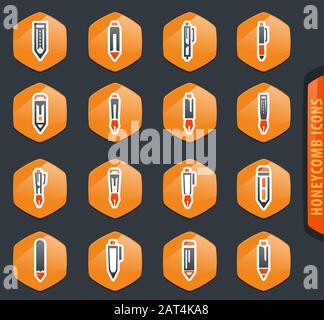 Modifier le jeu d'icônes Illustration de Vecteur