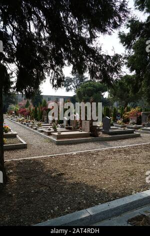 Cimetière Majeur, Musocco, Milan, Lombardie, Italie, Europe Banque D'Images