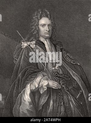 Robert Harley, comte d'Oxford et Earl Mortimer, 1661-1724, un politicien et homme d'État britannique Banque D'Images