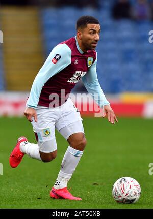 Aaron Lennon de Burnley lors du quatrième match rond de la FA Cup à Turf Moor, Burnley Banque D'Images