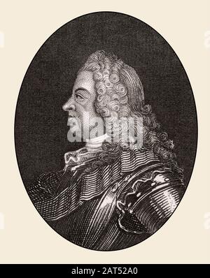 George I, roi de Grande-Bretagne et d'Irlande de 1714 à 1727 Banque D'Images