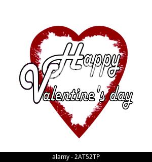Bonne Saint Valentin texte dans l'entendre Banque D'Images
