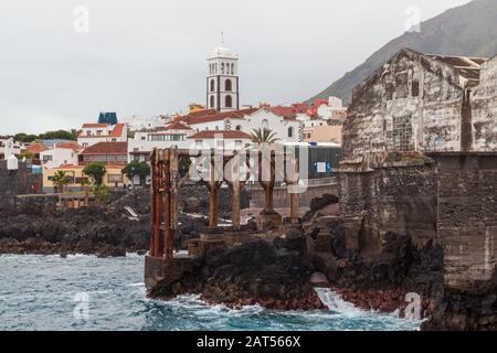 Garachico est une commune et ville sur la côte nord de Tenerife espagne îles canaries Banque D'Images