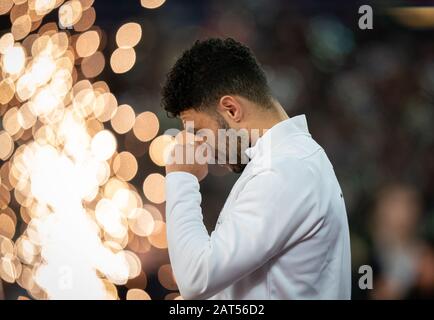 Londres, Royaume-Uni. 29 janvier 2020. Alex Oxlade-Chamberlain de Liverpool se pré-match lors du match de la Premier League entre West Ham United et Liverpool au Parc olympique de Londres, Angleterre, le 29 janvier 2020. Photo D'Andy Rowland. Crédit: Images Prime Media / Alay Live News Banque D'Images