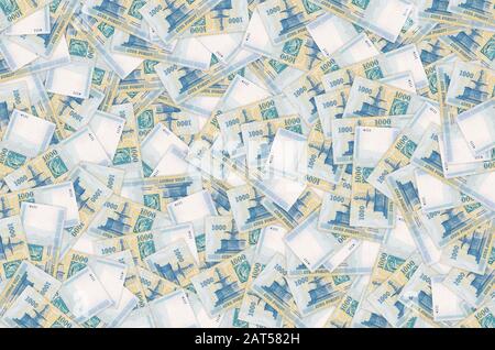 Fontaine royale de Visegrad sur Hongrie 1000 Forint 2006 motif banknote de gros plan Banque D'Images