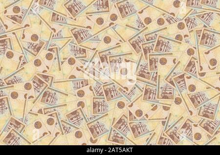 Panteon Nacional de bâtiment ancien peso vingt note République Dominicaine de l'argent. Côté arrière facture Orange Banque D'Images