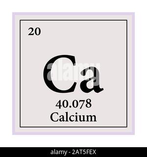 Calcium Tableau périodique des éléments Illustration du vecteur eps 10 Illustration de Vecteur