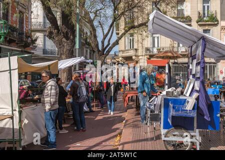 Week-End, Fuir Le Marché San Telmo, Buenos Aires, Argentine Banque D'Images