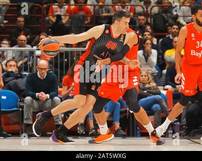 Luis scola de AX armani Exchange olimpia milano pendant AX Armani Exchange Milano vs FC Bayern Monaco, championnat Euroligue de basket-ball à Milan, Italie, 30 janvier 2020 Banque D'Images