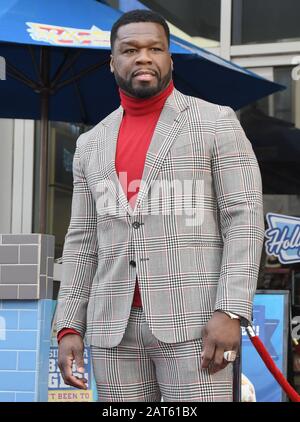 Curtis 50 Cent Jackson Honoré Avec Star Lors De La cérémonie de La Renommée hollywoodienne qui s'est tenue devant le Hamburger hollywoodien à Hollywood, Californie le jeudi 30 janvier 2020 (photo De la Sthanlee B. Mirador/Sipa USA) Banque D'Images