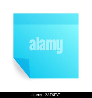 Autocollant carré vierge avec notes froissés, maquette avec coin incurvé. Maquette étiquette adhésive vide ou étiquettes de prix. Textures réalistes. Shad transparent Illustration de Vecteur