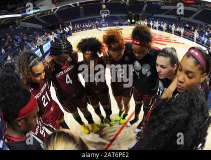 Oxford, MS, États-Unis. 30 janvier 2020. Le Lady Gamecocks de Caroline du Sud se hisser pendant le match de basket-ball féminin de la NCAA entre les gamocks Lady de Caroline du Sud et Les Rebelles de la Miss Lady Ole au Pavillion d'Oxford, en SM. Kevin Langley/Sports South Media/Csm/Alay Live News Banque D'Images