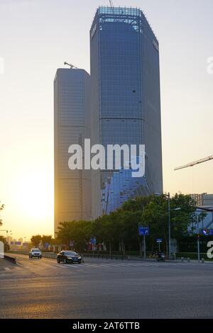 Shanghai, CHINE -31 octobre 2019 - vue sur la vallée de l'IA du Bund occidental, un nouveau complexe de bâtiments à Shanghai, Chine. Banque D'Images