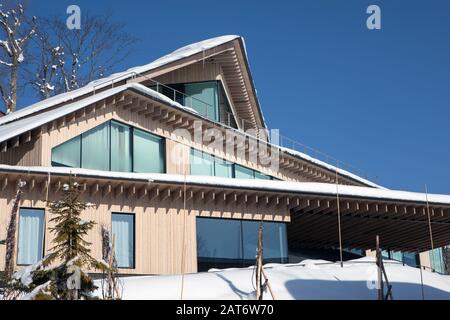 Architecture, À Hirafu, Hokkaido, Japon Banque D'Images