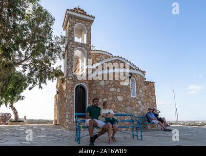 Protaras, Chypre - octobre 6. 2019. L'église Saint-Nicolas Banque D'Images