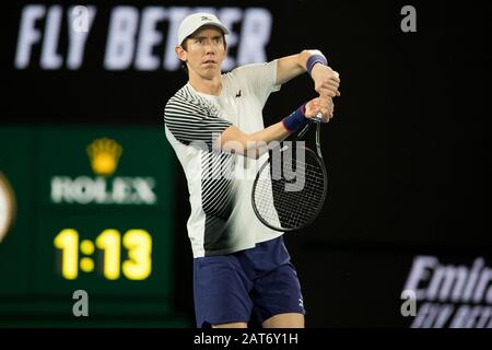 Melbourne, Australie. 31 janvier 2020. Astra Sharma et John-Patrick Smith, d'Australie, jouant à Bethanie Mattek-Sands des États-Unis et Jamie Murray du Royaume-Uni lors de la demi-finale mixte Doubles à l'ATP Australian Open 2020 à Melbourne Park, Melbourne, Australie, le 31 janvier 2020. Photo De Peter Dovgan. Crédit: Uk Sports Pics Ltd/Alay Live News Banque D'Images