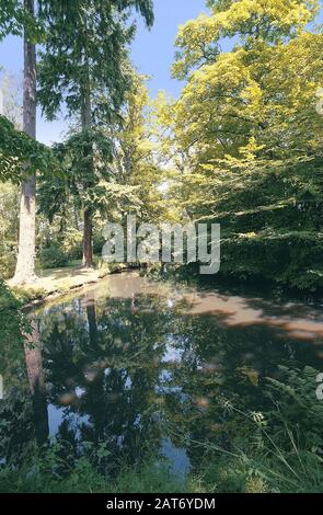 terrains et jardins de baddesley clinton maison seigneuriale warwickshire angleterre royaume-uni Banque D'Images