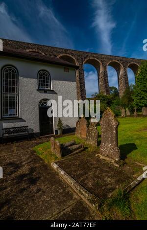 Cynghordy Viaduc & Chapel, Carmarthenshire, Pays De Galles Banque D'Images