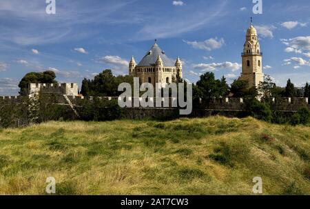 Abbaye de Dormition sur le Mont Zion, Jérusalem Banque D'Images