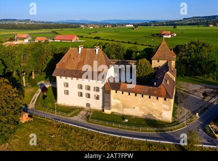 Château de Vaulruz, Château de Vaulruz, Vaulruz, canton de Fribourg, Suisse Banque D'Images